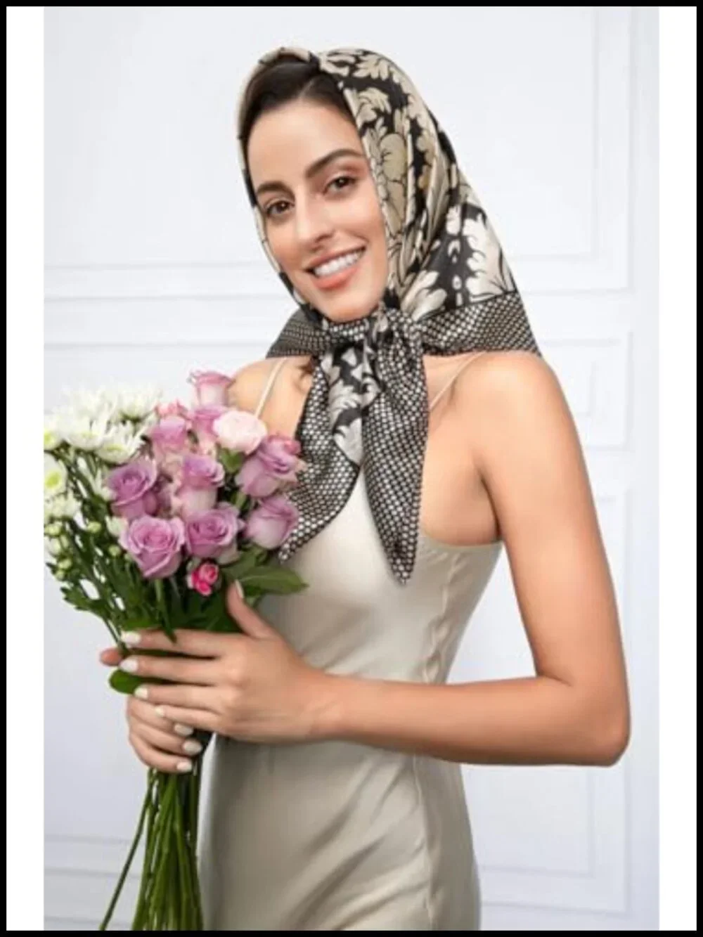 35 Inch Satin Head Scarf Bandana Like Silk Hair Scarf Women